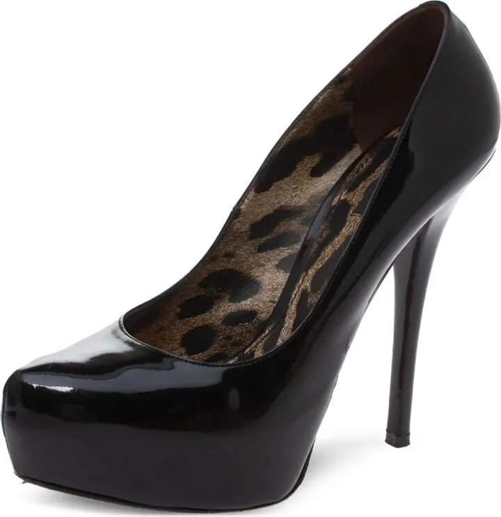 110mm Leather Platform Pumps - Image 2