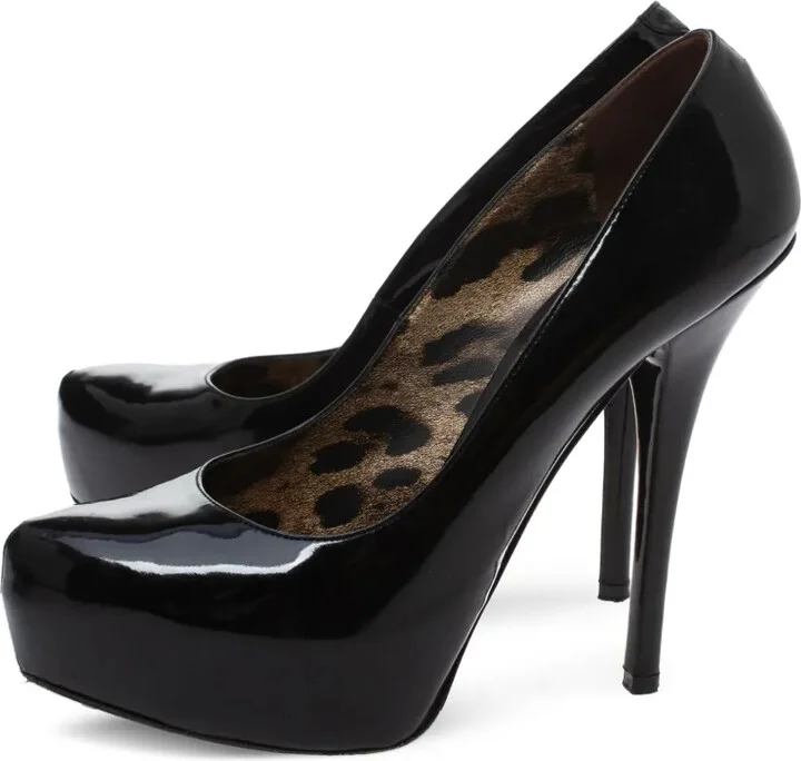 110mm Leather Platform Pumps - Image 3
