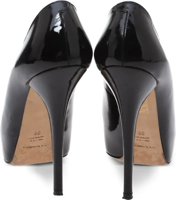 110mm Leather Platform Pumps - Image 4