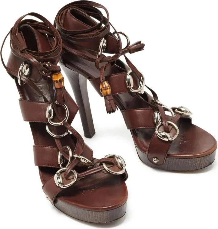 110mm Leather Sandals - Image 3