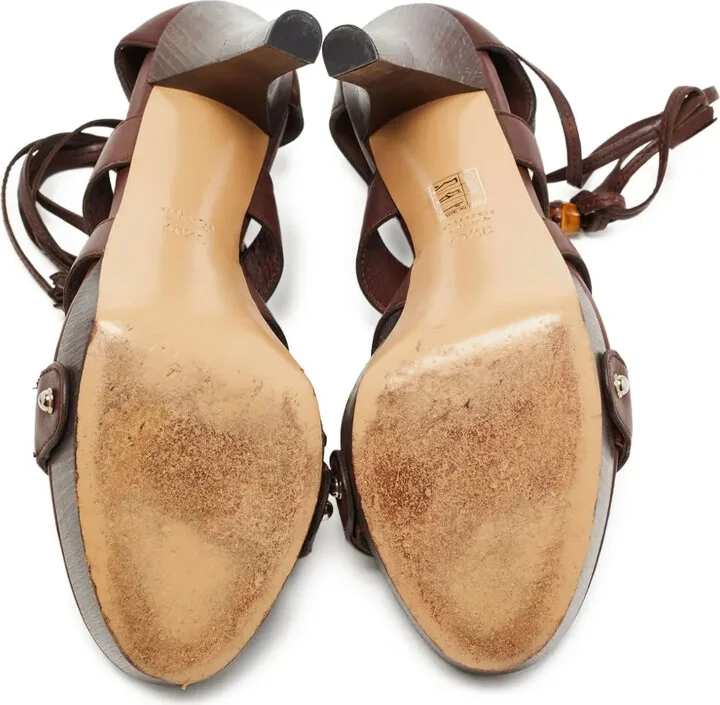 110mm Leather Sandals - Image 5