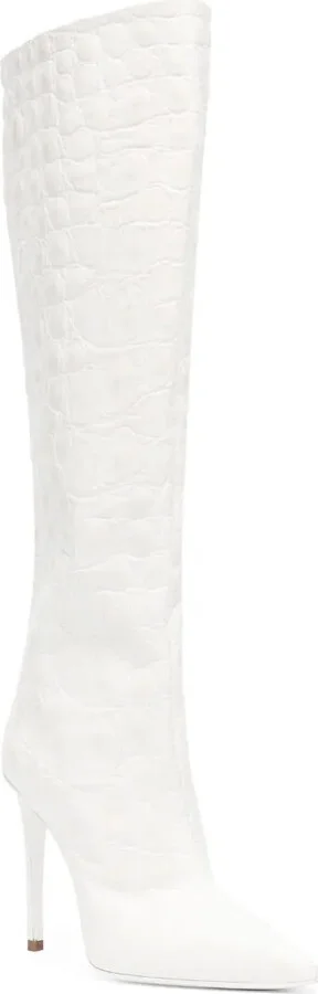 110mm Leather Stiletto Boots - Image 2