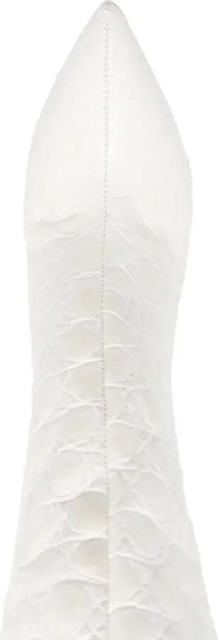 110mm Leather Stiletto Boots - Image 4