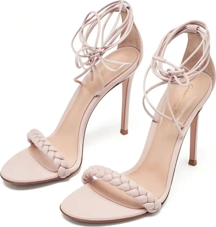 110mm Leomi braided-strap stiletto sandals - Image 2