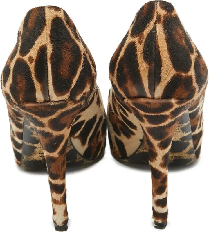 110mm Leopard-Print Peep-Toe Pumps - Image 3