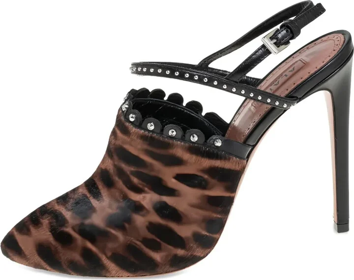 110mm Leopard-Print Pumps