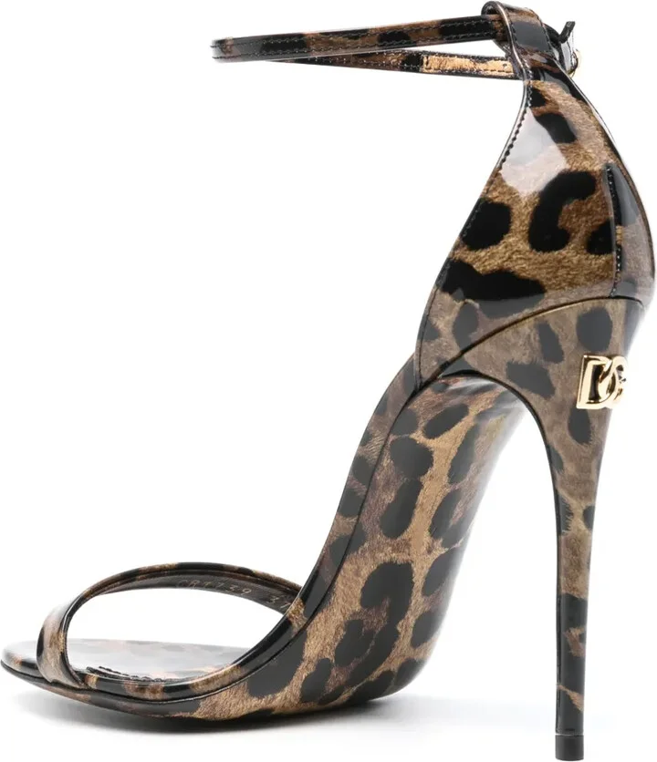 110mm Leopard-Print Sandals - Image 3