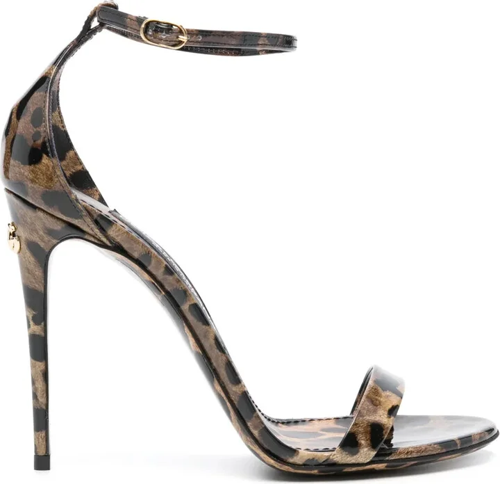 110mm Leopard-Print Sandals
