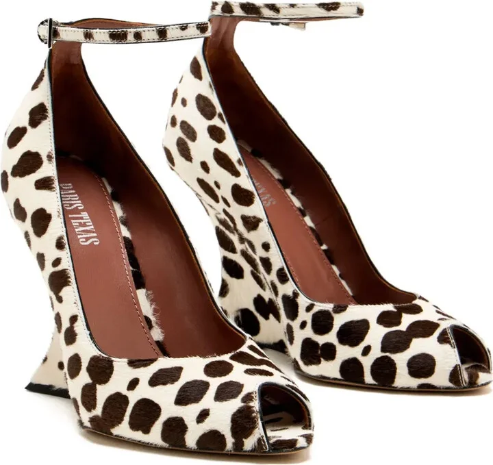 110mm Leopard-Print Wedge Pumps - Image 2