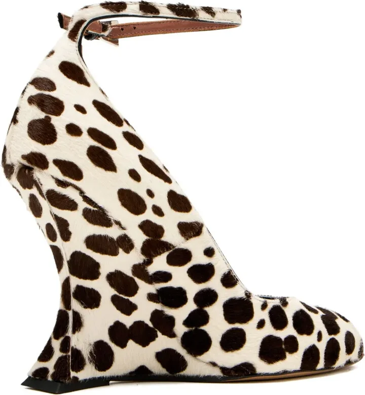 110mm Leopard-Print Wedge Pumps - Image 3