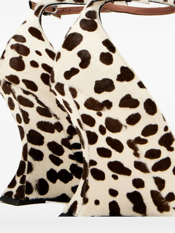 110mm Leopard-Print Wedge Pumps - Image 4