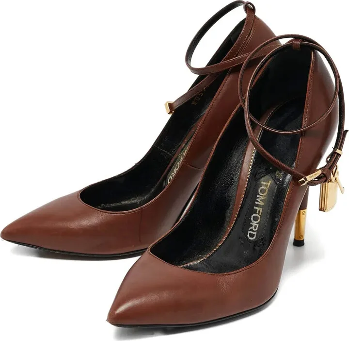 110mm Lock-Detail Leather Pumps - Image 2