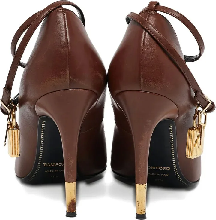 110mm Lock-Detail Leather Pumps - Image 3