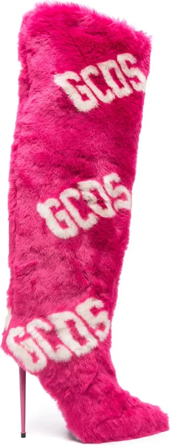 110mm Logo-Print Knee-Length Boots