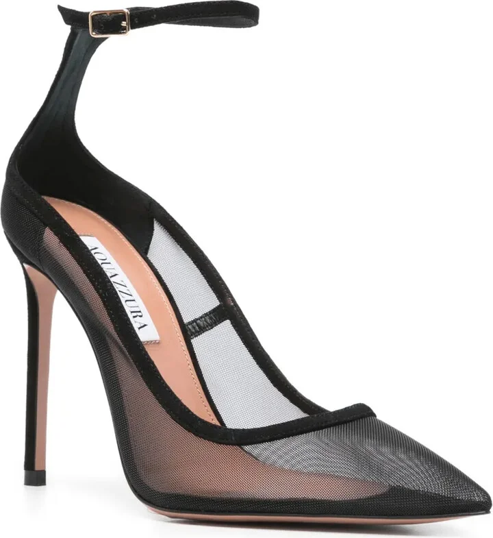 110mm Love Affair ankle-strap mesh pumps - Image 2