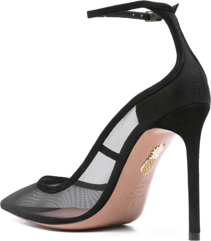 110mm Love Affair ankle-strap mesh pumps - Image 3