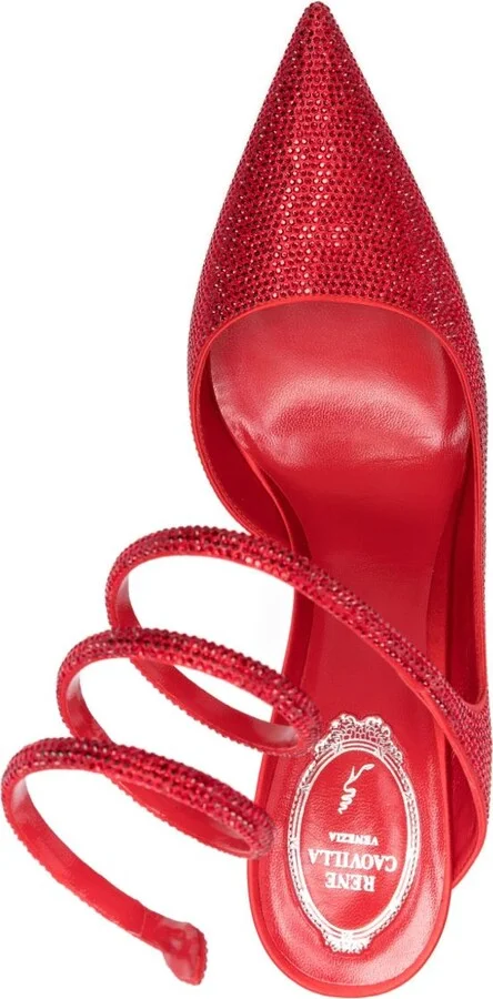 110mm Margot Crystal-Embellished Spiral-Strap Pumps - Image 4