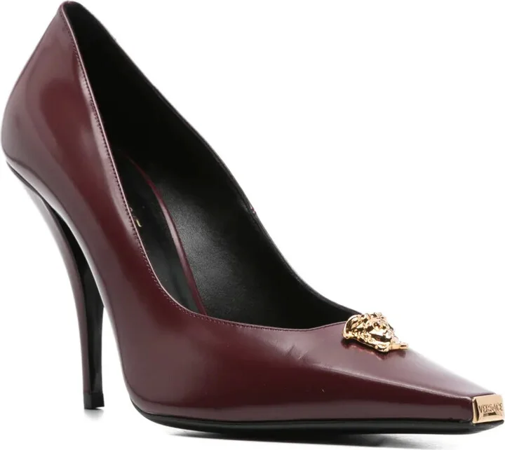 110mm Medusa-Embellished Pointed-Toe Pumps - Image 2