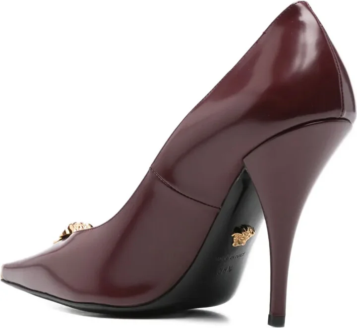 110mm Medusa-Embellished Pointed-Toe Pumps - Image 3