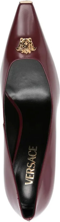 110mm Medusa-Embellished Pointed-Toe Pumps - Image 4