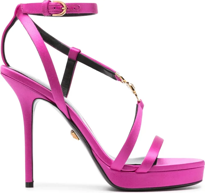 110mm Medusa satin sandals