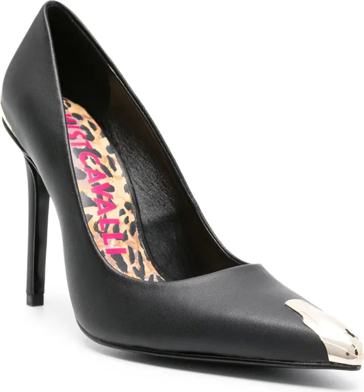 110mm Metal-Toecap Leather Pumps - Image 2