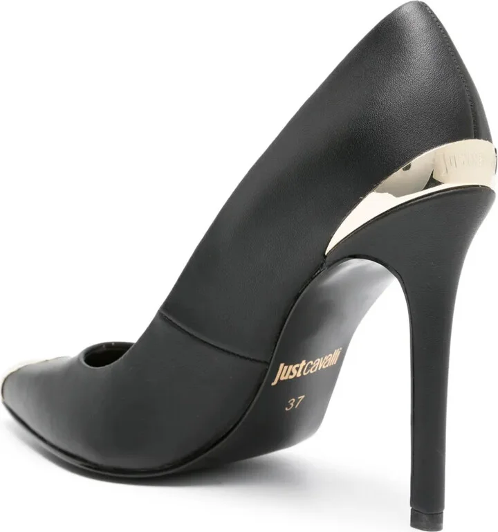 110mm Metal-Toecap Leather Pumps - Image 3