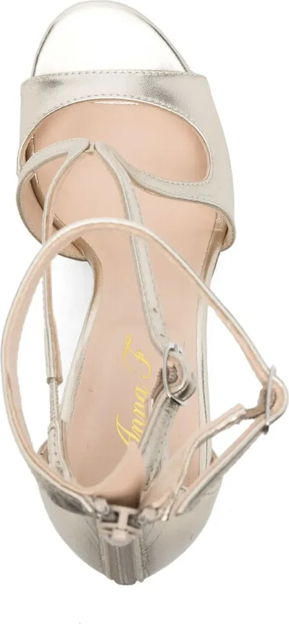 110mm Metallic-Finish Leather Sandals - Image 4