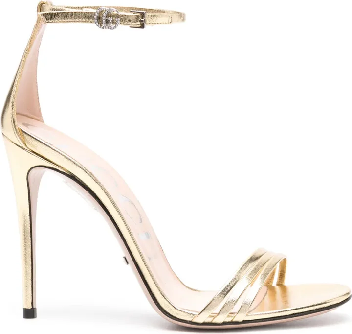 110mm Metallic Leather Sandals