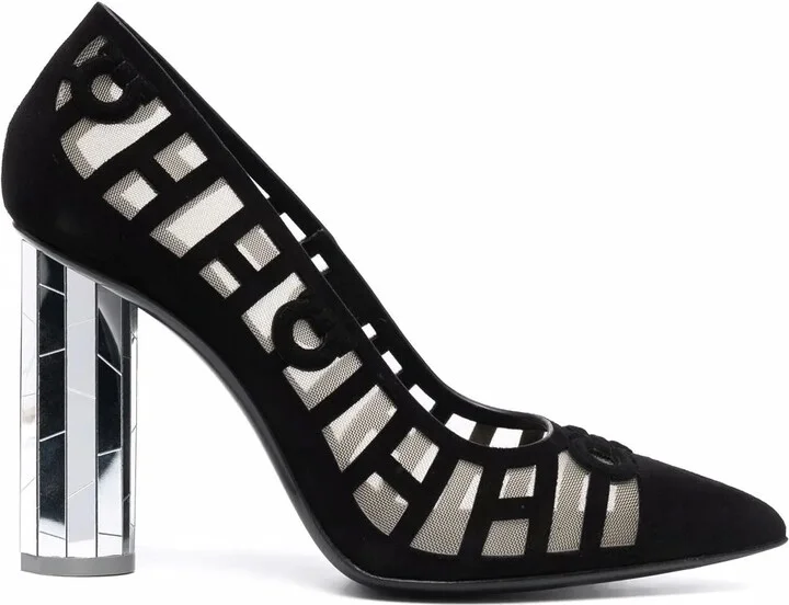 110mm Mirrored Heel pumps