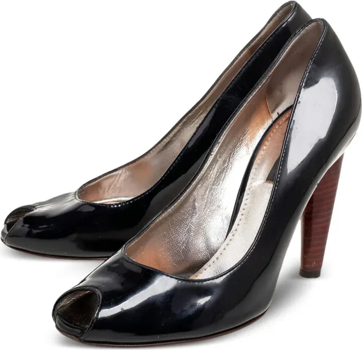 110mm Patent-Leather Peep-Toe Pumps - Image 3