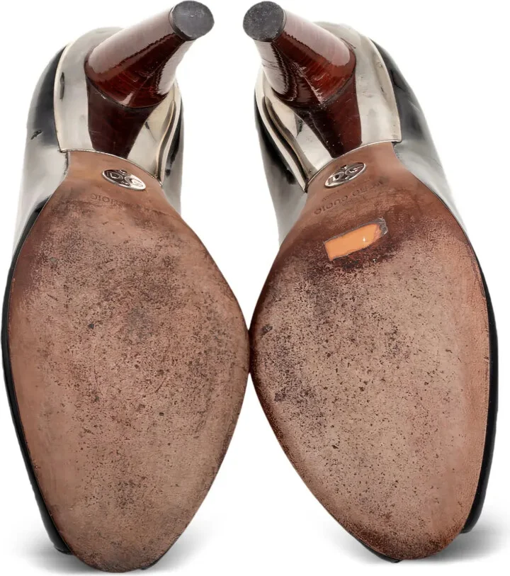 110mm Patent-Leather Peep-Toe Pumps - Image 5