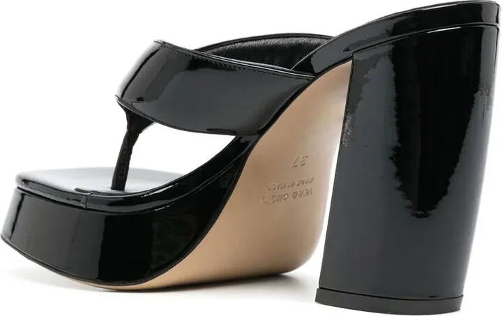 110mm Patent-Leather Platform Sandals - Image 3