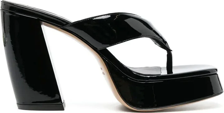 110mm Patent-Leather Platform Sandals
