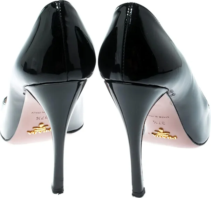 110mm Patent Leather Round Toe Pumps - Image 3