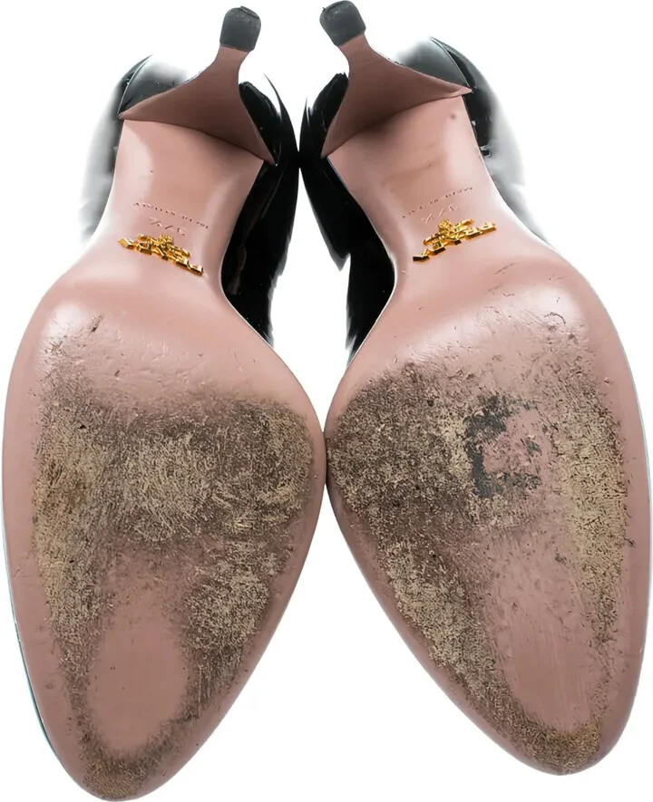 110mm Patent Leather Round Toe Pumps - Image 4