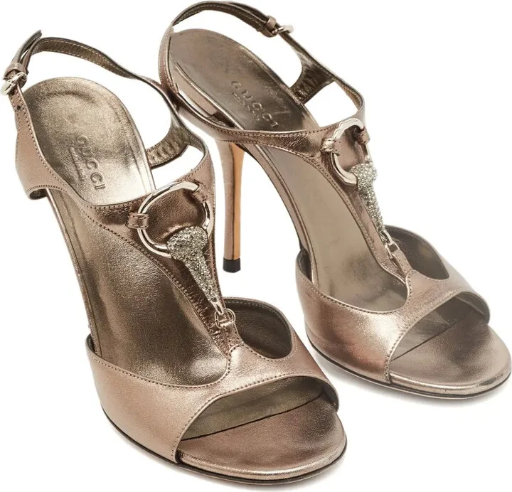 110mm patent-leather T-strap sandals - Image 3