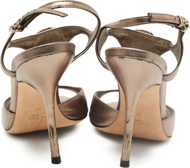 110mm patent-leather T-strap sandals - Image 4