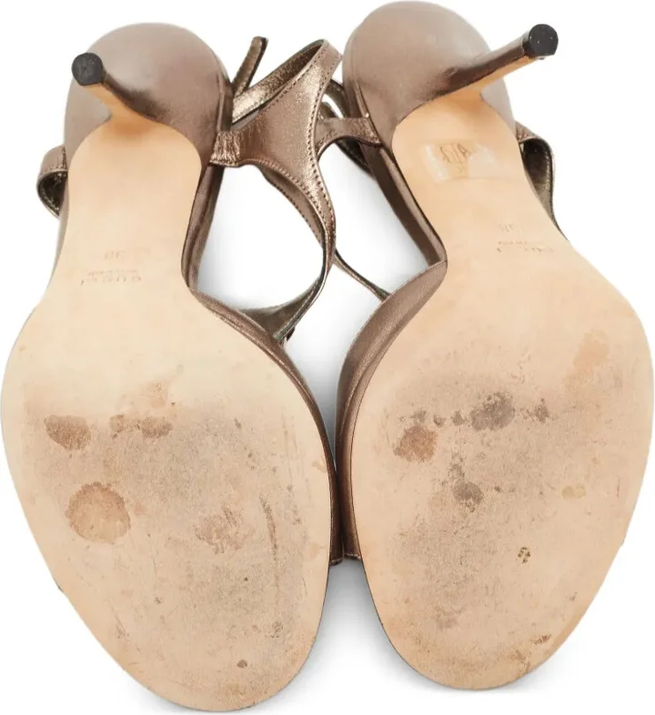 110mm patent-leather T-strap sandals - Image 5