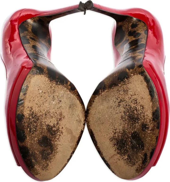 110mm Patent Peep-Toe Heels - Image 5