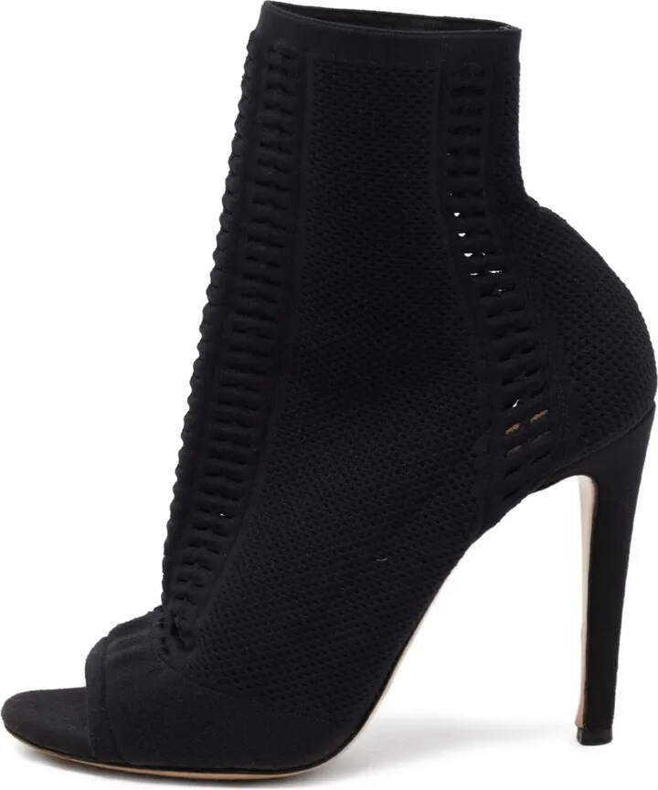 110mm Peep-Toe Ankle Boots