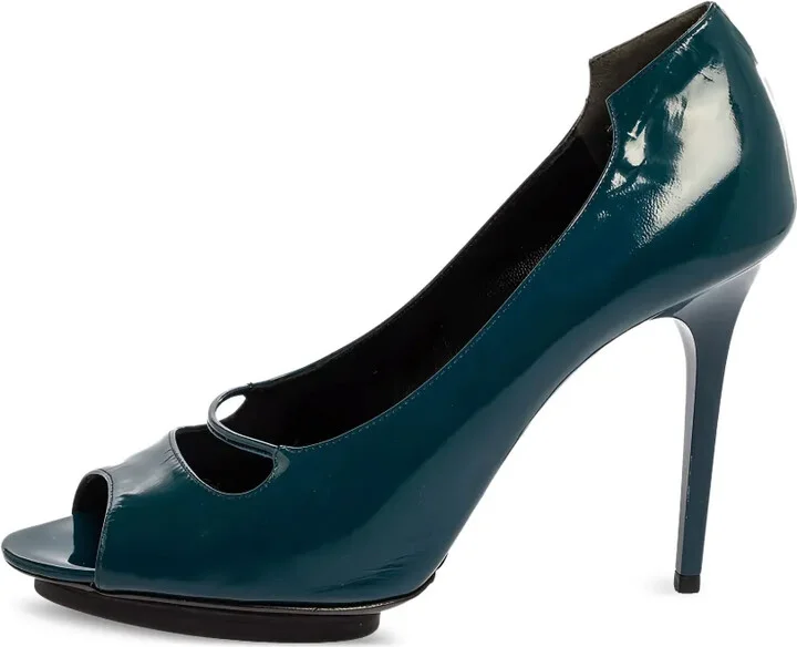 110mm Peep-Toe Heeled Pumps