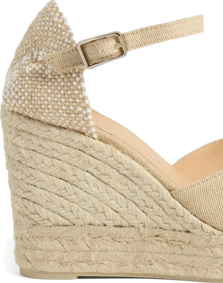 110mm Peep-Toe Wedge Espadrilles - Image 4