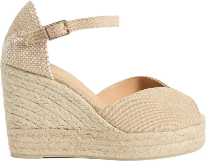 110mm Peep-Toe Wedge Espadrilles