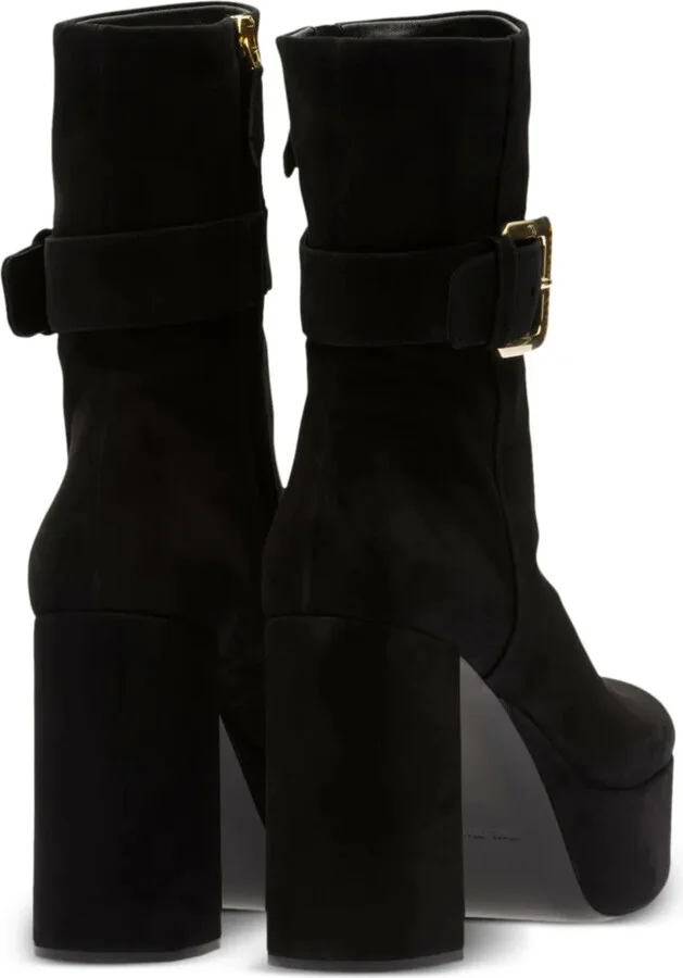 110mm Platform Suede Boots - Image 3