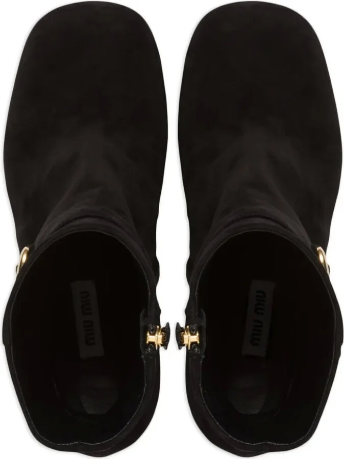 110mm Platform Suede Boots - Image 4