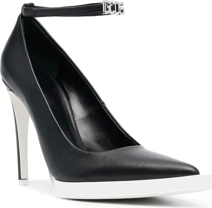 110mm Pointed Leather Pumps - Image 2