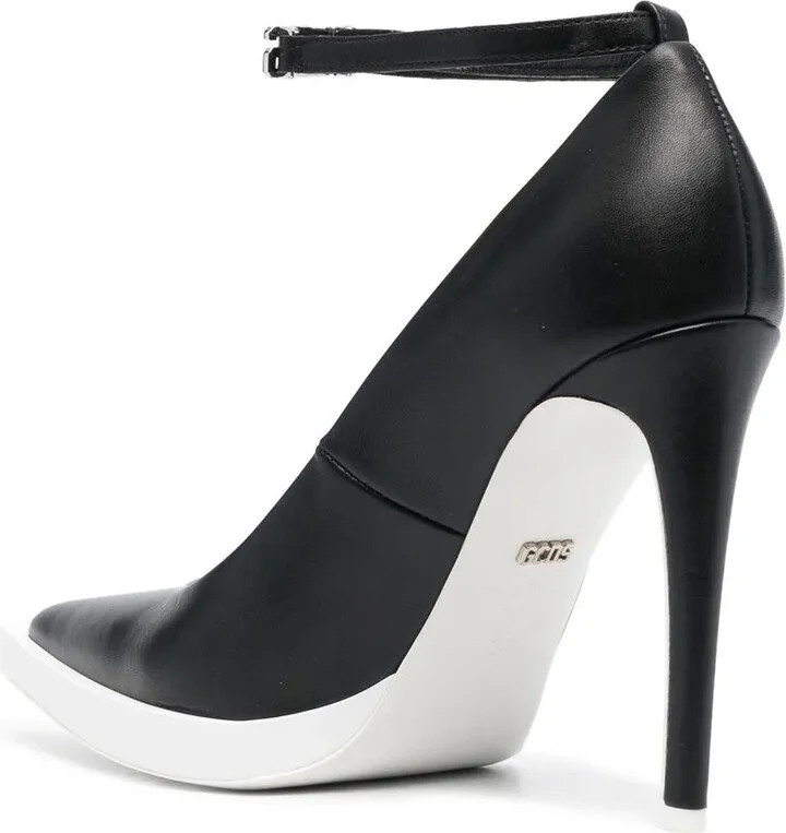 110mm Pointed Leather Pumps - Image 3