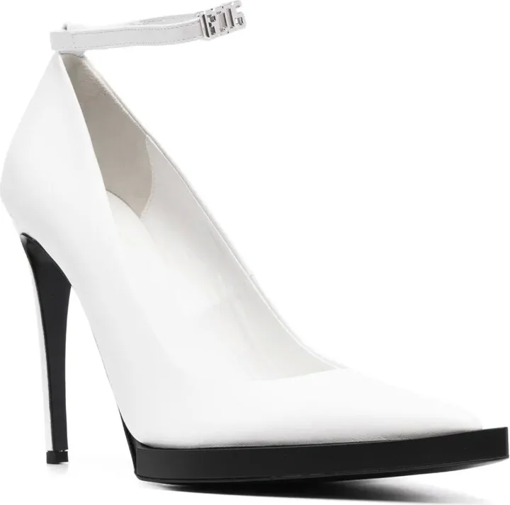 110mm Pointed Leather Pumps - Image 2