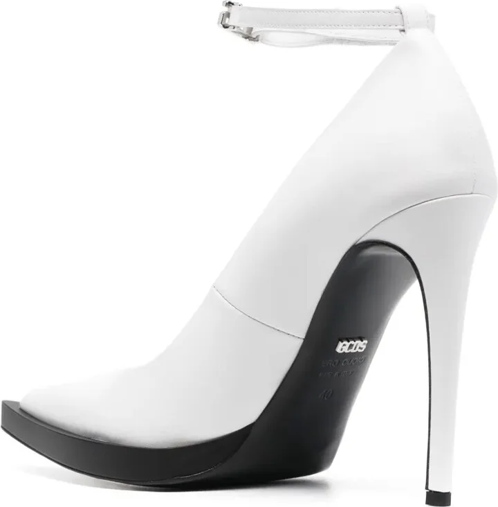 110mm Pointed Leather Pumps - Image 3
